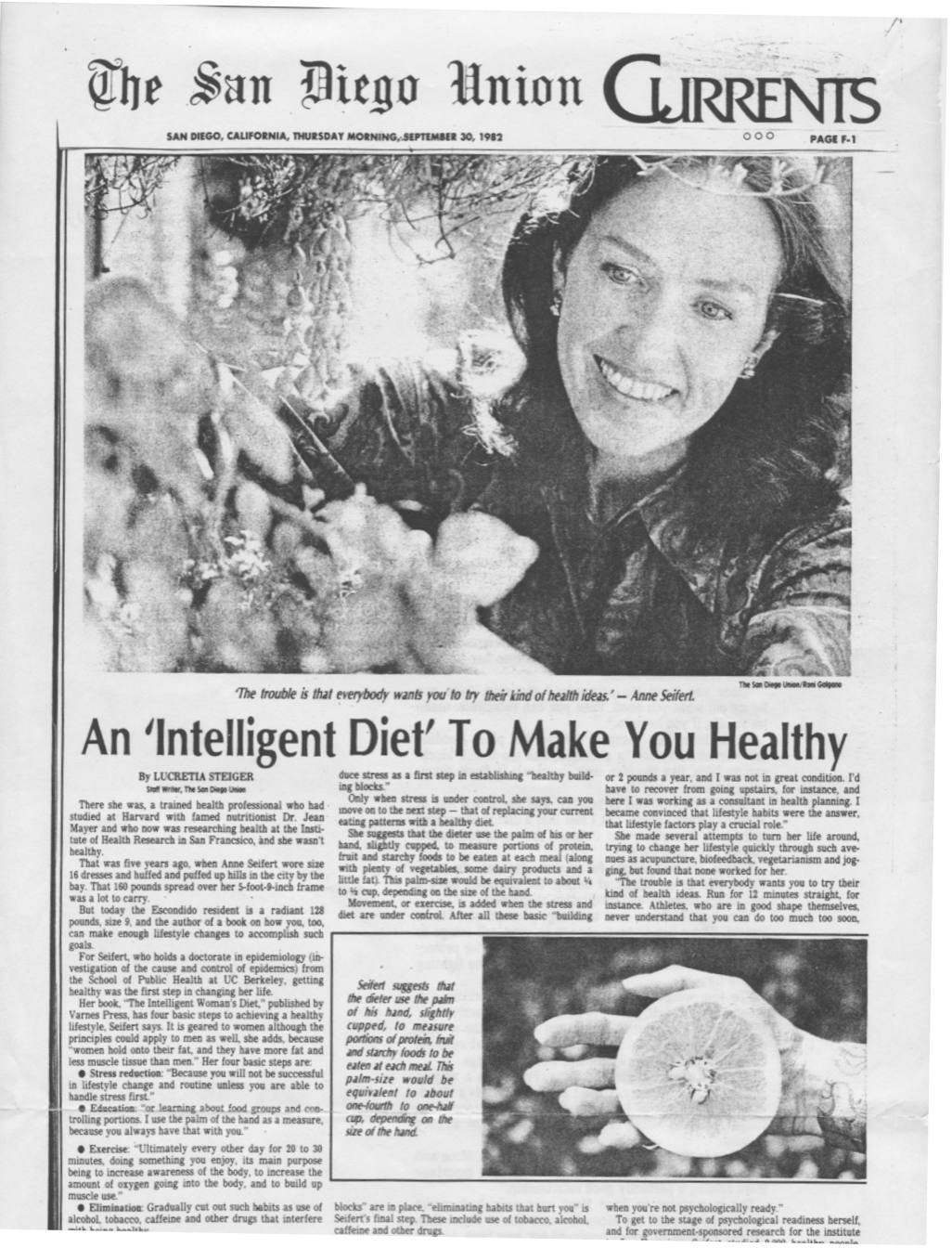 Interview and press clipping from the dr. Anne scrapbook
