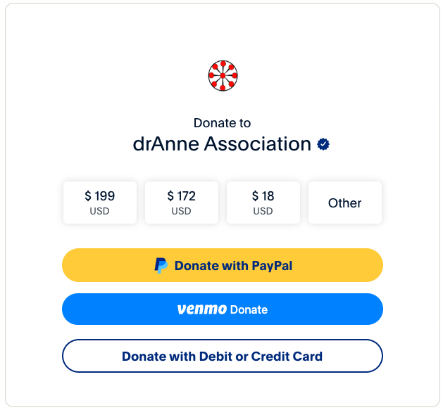 Donate to the dr.Anne Association via PayPal